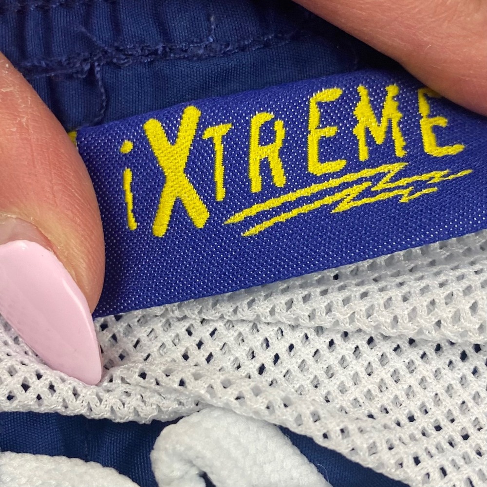 iXtreme Boys Blue Space Dye Striped Swim Trunks Youth Size 14 Mesh Lined - Picture 5 of 9